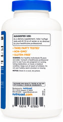 Nutricost ubiquinol softgels label with ingredients and dosage details