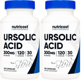 Nutricost Ursolic Acid 300mg bottle front showing high potency per pack