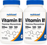 Nutricost Vitamin B1 500mg capsules for daily metabolism support