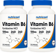Nutricost Vitamin B6 100mg bottle front view for daily supplementation