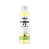 Nutricost Vitamin E Oil 8oz bottle for nourishing skin and hair care.