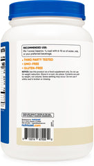 Nutricost whey ingredients label highlighting Kosher and Halal certified protein.