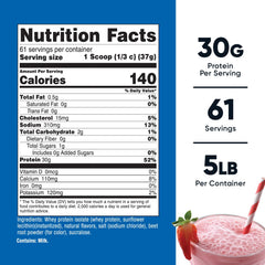 Nutricost Whey Isolate Strawberry Milkshake scoop for easy 30 g servings.