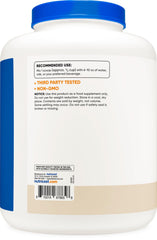 Nutricost label with NSF GMP FDA badges signaling quality manufacturing.