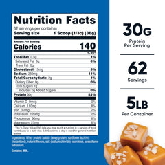 Nutricost Salted Caramel protein pour demonstrating mixability and smooth texture