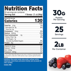 Nutricost Whey Protein Isolate Strawberry Acai scoop measured for a smoothie