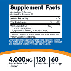 Nutricost Wild Lettuce Extract capsules close-up for potent daily use