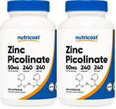 Nutricost Zinc Picolinate 50 mg bottle for daily support.