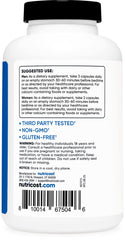 Nutricost ZMA facility certifications communicate NSF, GMP, and FDA-registered quality standards.