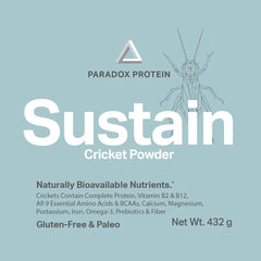 NutriCricket Paradox Protein smoothie idea image highlights easy blend into shakes.