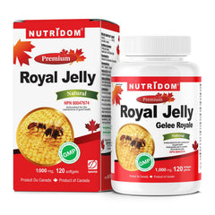 Nutridom Royal Jelly 1000mg bottle shown for daily wellness support