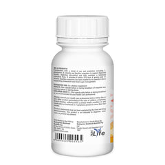 Nutriherb IBS 8 probiotic bottle back label detailing strains for informed use.