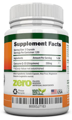 Close‑up of NutriONN CoQ10 capsules illustrating size and easy daily use