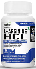 NutriJa L-Arginine HCL bottle highlighting high-strength support for daily use.