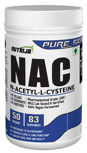 NutriJa NAC powder bottle with pure formula for liver support