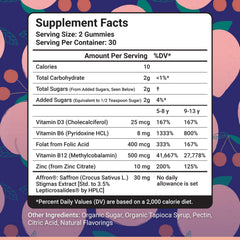 NutriMagic kids gummies with D3 B6 B12 zinc for daily vitality.