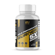 Nutrimend IQ Male Performance Burner bottle closeup highlighting energy support and fat loss potential.