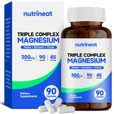 NutriNeat Triple Magnesium Complex bottle front view for daily muscle support.