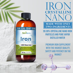 NutriNoche Liquid Iron drops for sublingual use demonstrating easy administration.