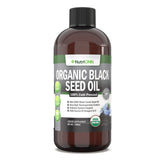 NutriONN Organic Black Seed Oil bottle on a kitchen counter for daily use.