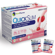 NUTRIPHARMA Quick Slim strawberry cream sachet for on-the-go nourishment