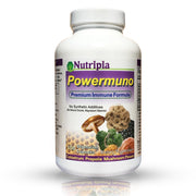 Powermuno immune bottle by Nutripia shows capsules for daily wellness support.
