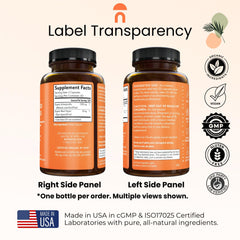 NutriRise Ashwagandha bottle label close-up emphasizing organic root extract
