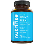 NutriRise Joint Flex bottle front view showing 90 capsules for daily joint support.