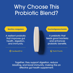 Probiotics bottle with recyclable PETE packaging prolongs potency.