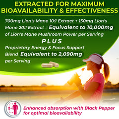 Nutrition Restore Lion's Mane bottle featuring organic blend label for clarity.