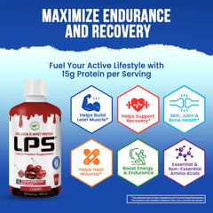 Nutritional Designs LPS pour demonstrates quick absorption ideal for on-the-go recovery.