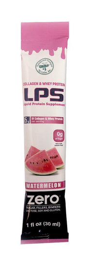 Nutritional Designs watermelon liquid collagen sachet for convenient daily skincare support.