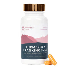 Nutritional Roots Indian Turmeric + Frankincense capsules in bottle for daily joint support