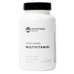 Nutritional Roots Multivitamin+ bottle for daily wellness support.