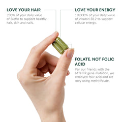 Nutritional Roots Multivitamin+ capsules close-up on plant-based formula.