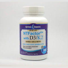 Nutritional Therapeutics D3/K2 NT Factor Vanilla wafers pack for natural energy support.