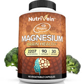 Nutrivein Magtein bottle showing brain-supporting magnesium L-threonate for daily focus.