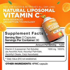 Nutrivein vitamin C 1650mg capsules close-up highlighting easy-to-swallow form.