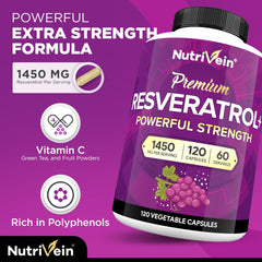 Nutrivein Resveratrol uses red grape skin for natural polyphenols