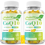 NutriVigor CoQ10 Gummies pineapple taste for daily energy support