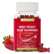 NutriVivency red yeast rice CoQ10 gummies bottle for easy daily wellness.