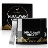 NutroElite shilajit resin jar for daily vitality.