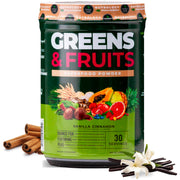 Nutrology Greens & Fruits Powder vanilla cinnamon tub for daily nutrition boost