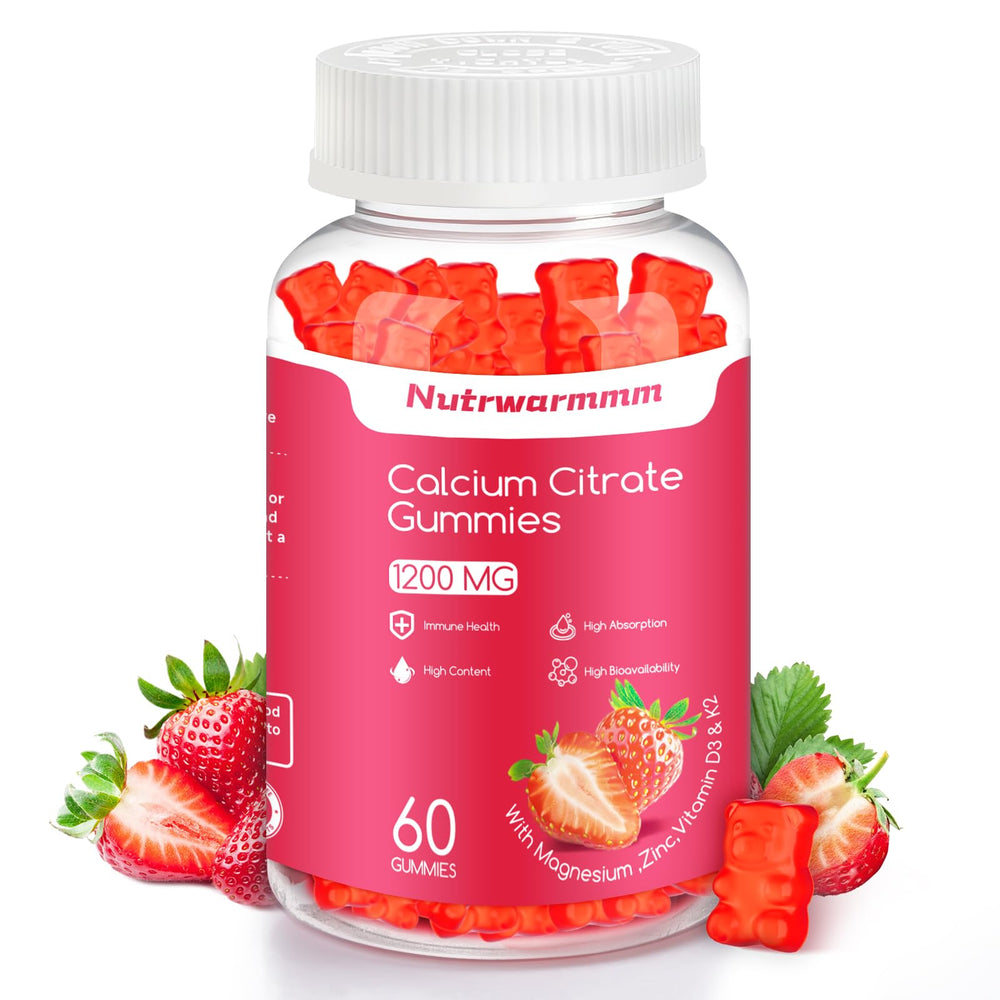 Nutrwarmmm calcium citrate gummies bottle for daily bone support