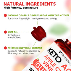 NuttraFaza Keto ACV Gummies ingredients showing ACV, beet, and pomegranate.