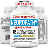 Nuturna Neuropathy Support bottle front view for daily nerve comfort.
