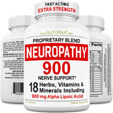 Nuturna Neuropathy Support bottle and pour for easy daily dosing.