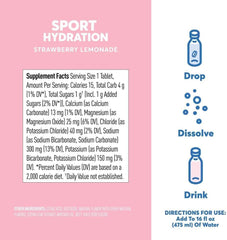 Glass of prepared Nuun Active Strawberry Lemonade highlighting crisp flavor.