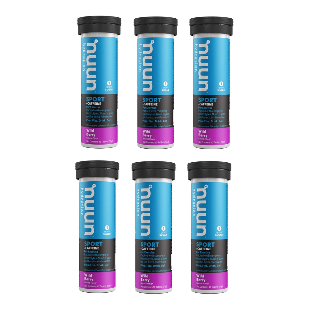 Nuun Bev Tube Energy Wildberry packaging showing resealable tubes for on-the-go hydration