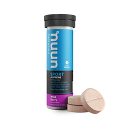Nuun Bev Tube Energy Wildberry tubes arranged for quick electrolyte refreshment